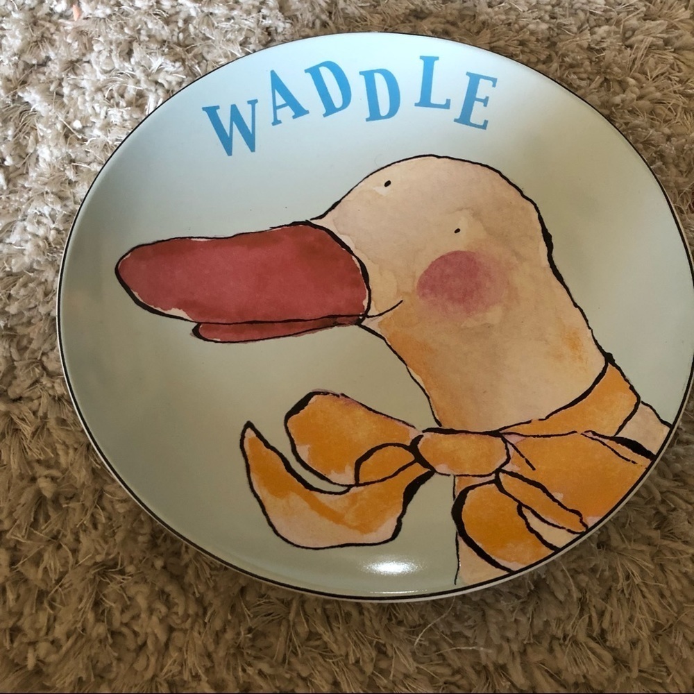 ROSEANNE duck waddle ceramic plate platter